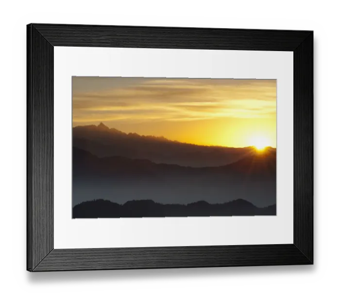 Framed Print : Sunrise over mountains, viewpoint from Tharepati, Helambu region, Nepal, November 2009 Framed Print : Sunrise over mountains, viewpoint from Tharepati, Helambu region, Nepal, November 2009