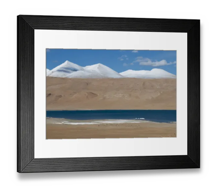 Framed Print : Tso Kiagar lake and snow capped mountains, Ladakh, India, June 2010 Framed Print : Tso Kiagar lake and snow capped mountains, Ladakh, India, June 2010
