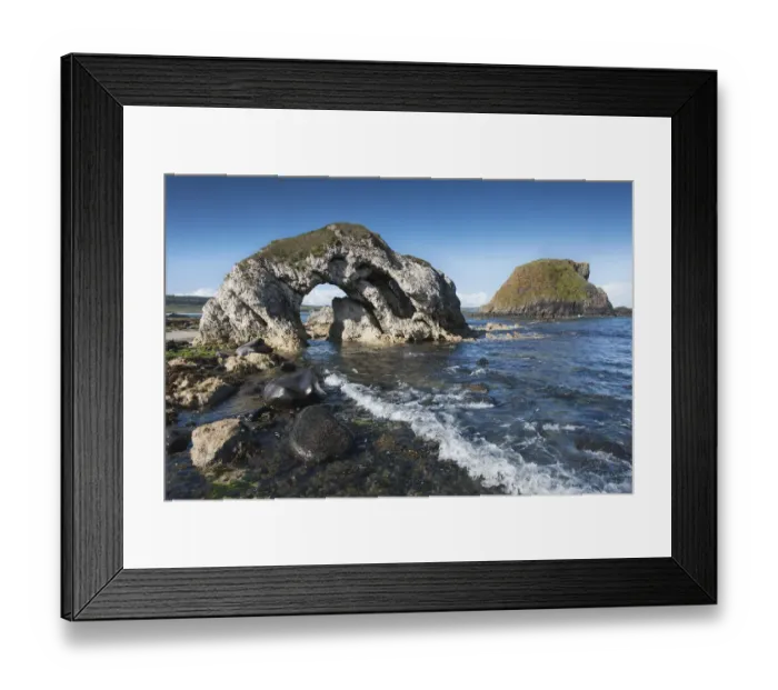 Framed Print : Natural archway, Causeway coast, Antrim county, Northern Ireland, UK, September 2013