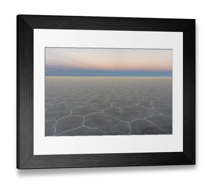 Framed Print : Salar de Uyuni salt flat just after sunset, Altiplano, Bolivia Framed Print : Salar de Uyuni salt flat just after sunset, Altiplano, Bolivia