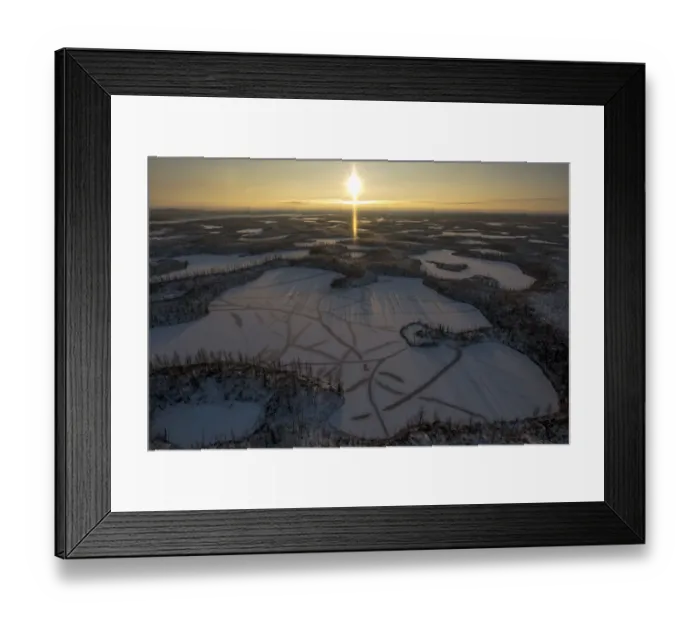 Framed Print : Sunset over Putoransky State Nature Reserve, Putorana Plateau, Siberia, Russia, October