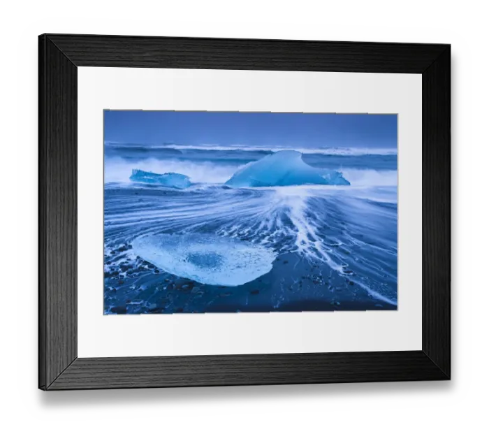 Framed Print : Ice washed up on Jokulsarlon, glacial lagoon, Skaftafell National Park, Iceland, February Framed Print : Ice washed up on Jokulsarlon, glacial lagoon, Skaftafell National Park, Iceland, February