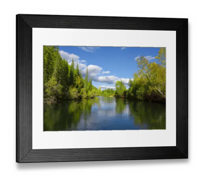 Framed Print : Landscape of the upper reaches of the Lena River, Baikalo-Lensky Reserve, Siberia