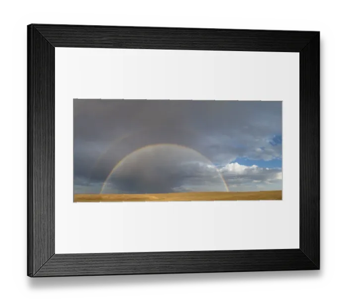 Framed Print : View of a double rainbow over steppe grassland, Mongolia, 2018 Framed Print : View of a double rainbow over steppe grassland, Mongolia, 2018