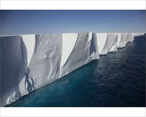 Ross Ice Shelf, the largest ice shelf of Antarctica, near Cape Crozier, Ross Island