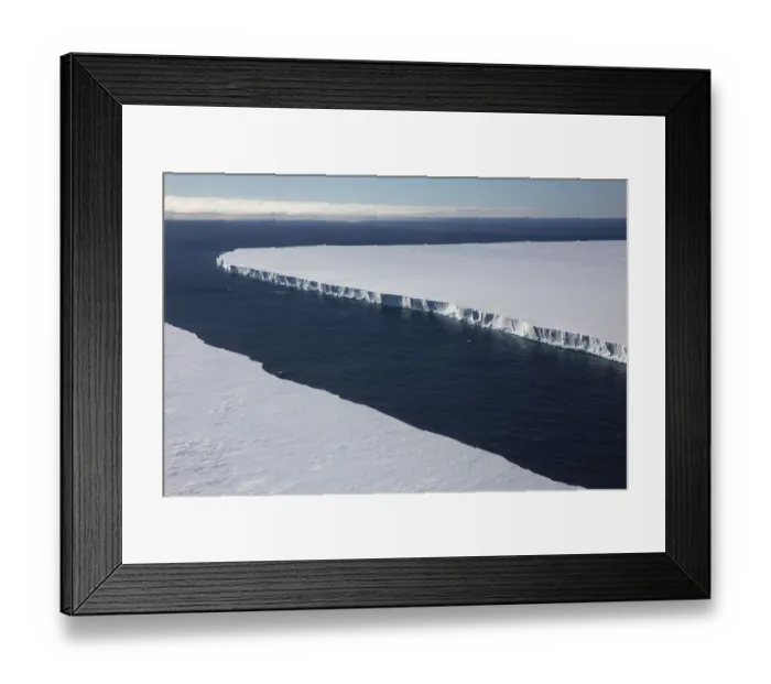 Framed Print : Aerial view of the Ross Ice Shelf, the largest ice shelf of Antarctica, near Cape Crozier Framed Print : Aerial view of the Ross Ice Shelf, the largest ice shelf of Antarctica, near Cape Crozier