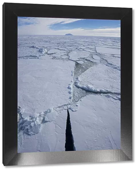 Sea ice, near Mount Terror and Mount Erebus Ross Sea, Antarctica