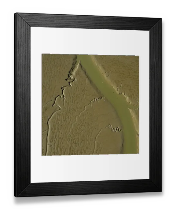 Framed Print : Mudflat, Aiguillon Bay, Vendee, France, July 2017 Framed Print : Mudflat, Aiguillon Bay, Vendee, France, July 2017