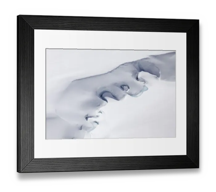 Framed Print : Frozen meltwater channels on Gorner Glacier Valais Alps, Canton Valais  /  Wallis, Switzerland