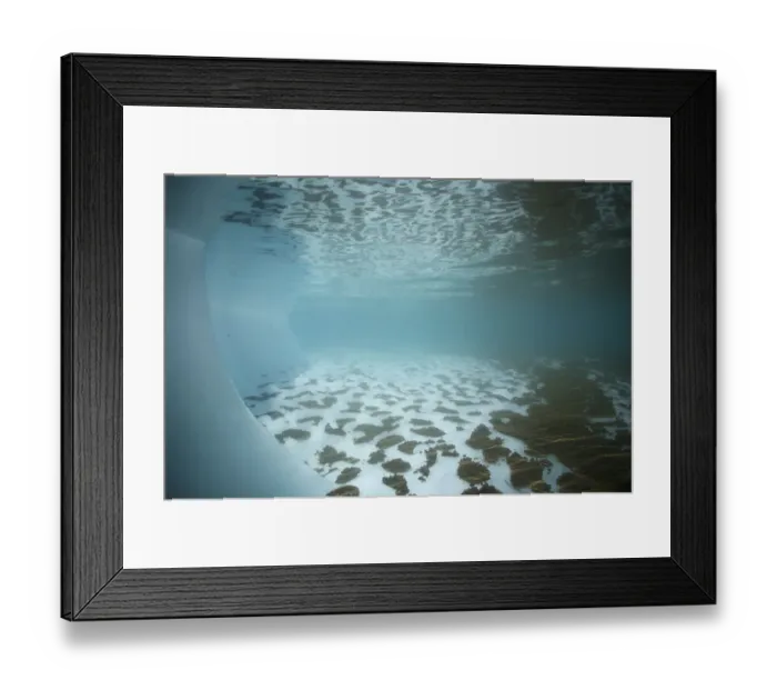 Framed Print : Meltwater lake with cryoconite, on the surface of the Gorner Glacier Valais Alps