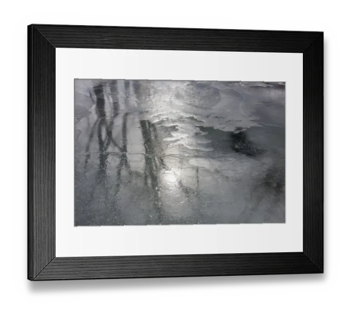 Framed Print : Motelon creek frozen in winter, Jogne river tributary, Saane river tributary, Gruyere Framed Print : Motelon creek frozen in winter, Jogne river tributary, Saane river tributary, Gruyere