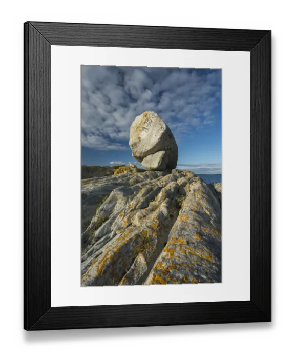 Framed Print : Glacial erratic, boulders transported by melting glaciers, photographed on Borgles Island Framed Print : Glacial erratic, boulders transported by melting glaciers, photographed on Borgles Island