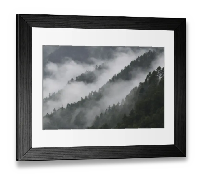 Framed Print : Low lying morning mist over forested mountains, at Ta Cheng Nature reserve, Yunnan Framed Print : Low lying morning mist over forested mountains, at Ta Cheng Nature reserve, Yunnan