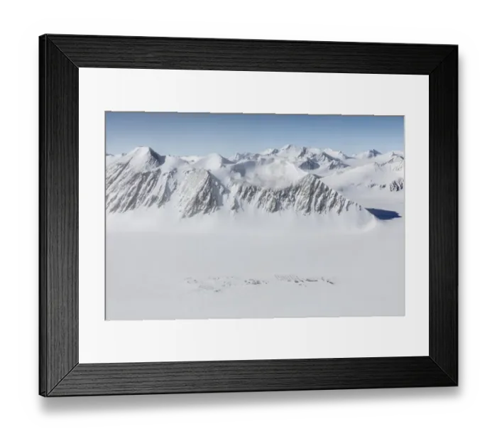 Framed Print : Union Glacier camp, aerial view of camp, Antarctica Framed Print : Union Glacier camp, aerial view of camp, Antarctica