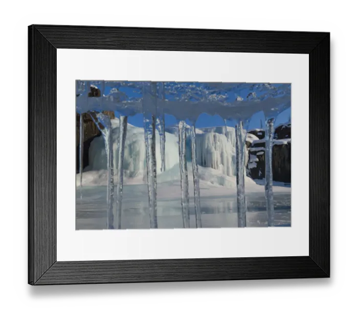 Framed Print : Frozen icicles and frozen waterfall, Putoransky State Nature Reserve, Putorana Plateau Framed Print : Frozen icicles and frozen waterfall, Putoransky State Nature Reserve, Putorana Plateau