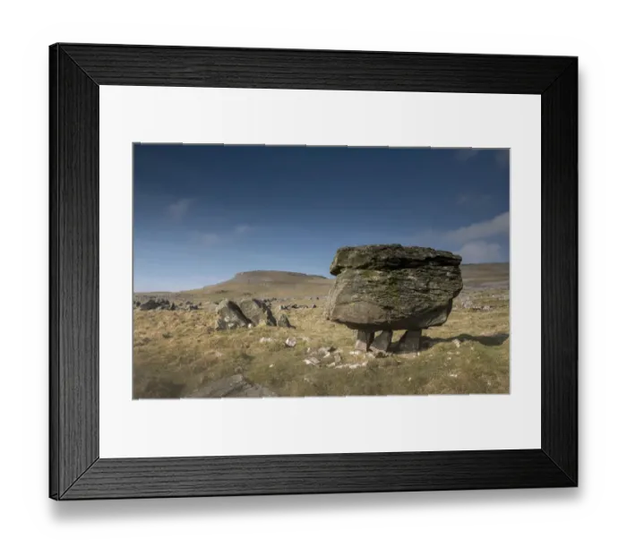 Framed Print : A Glacial Erratic at Norber near Austwick, Yorkshire, UK. This is one of the Norber erratics