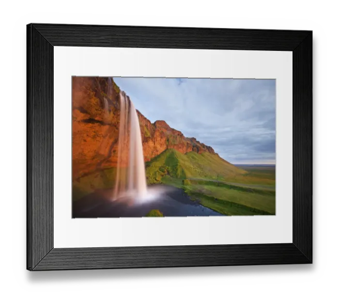Framed Print : Seljalandsfoss falls, Southern Iceland, June 2009 Framed Print : Seljalandsfoss falls, Southern Iceland, June 2009