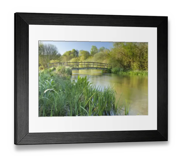 Framed Print : View of the River Itchen at Ovington, Hampshire, England, UK, May 2012 Framed Print : View of the River Itchen at Ovington, Hampshire, England, UK, May 2012