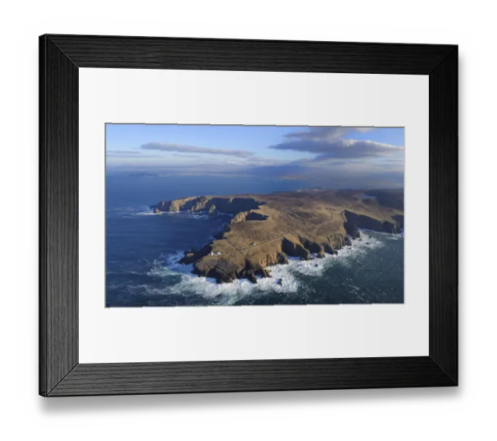 Framed Print : Aerial view of Binrawros Point and lighthouse, Aran Island, County Donegal, Republic of Ireland Framed Print : Aerial view of Binrawros Point and lighthouse, Aran Island, County Donegal, Republic of Ireland