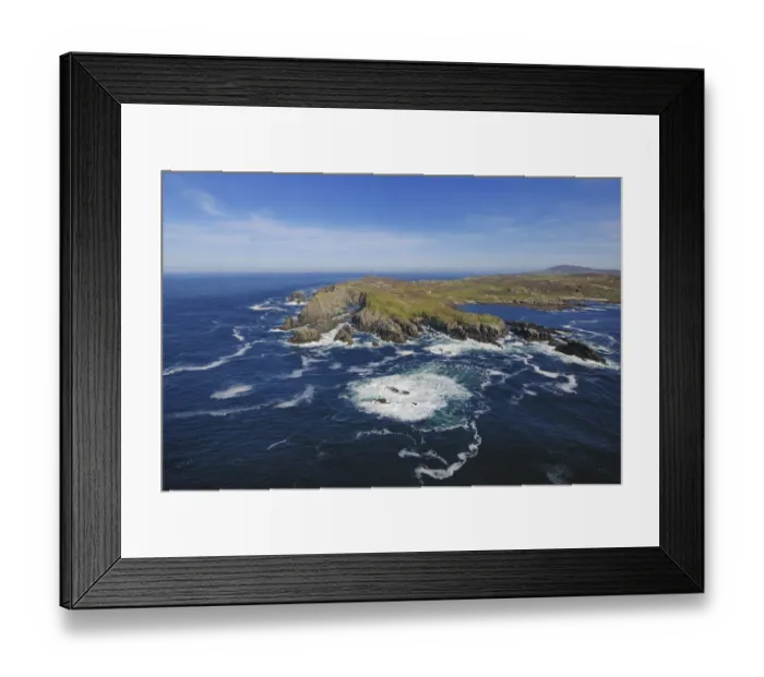 Framed Print : Aerial view of Malin Head, looking east towards Breasty Bay, County Donegal, Republic of Ireland Framed Print : Aerial view of Malin Head, looking east towards Breasty Bay, County Donegal, Republic of Ireland