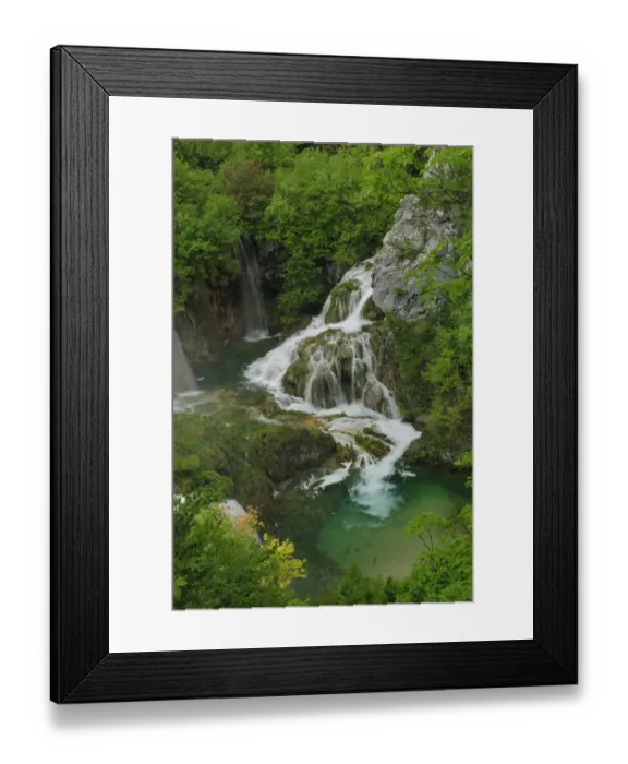 Framed Print : Waterfall and rapids falling into a mountain pool. Plitvice National Park, Croatia, May 2010 Framed Print : Waterfall and rapids falling into a mountain pool. Plitvice National Park, Croatia, May 2010
