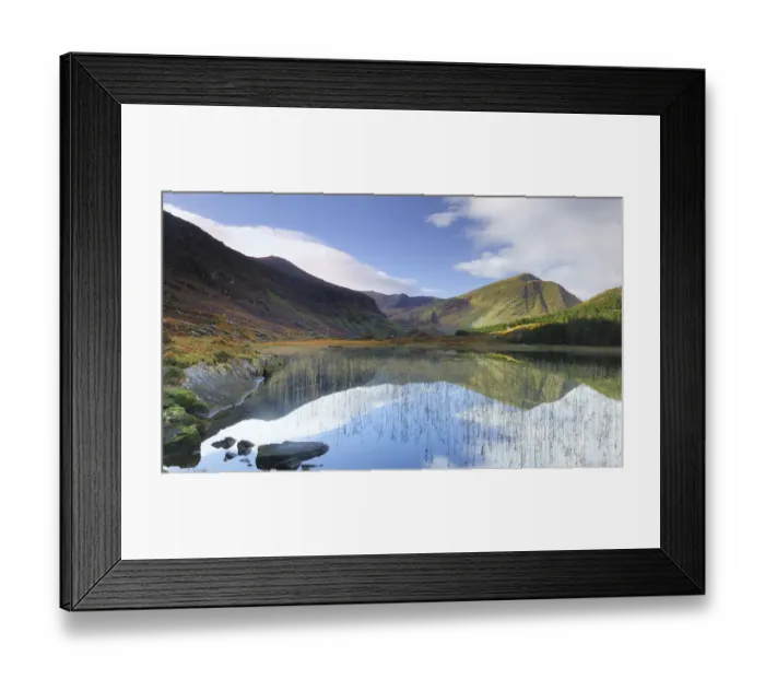 Framed Print : Cummeenduff Lake and Broaghnabinnia mountain Black Valley, Killarney, County Kerry Framed Print : Cummeenduff Lake and Broaghnabinnia mountain Black Valley, Killarney, County Kerry