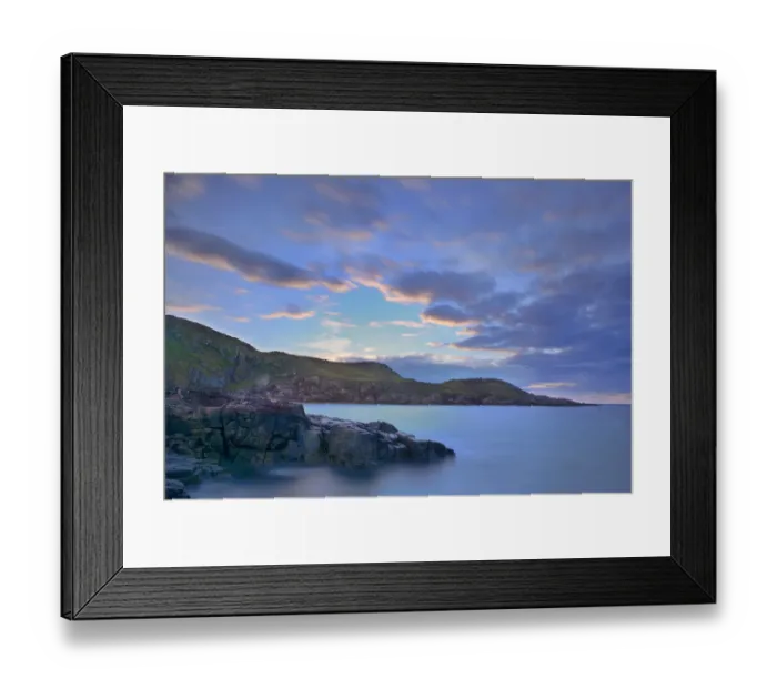 Framed Print : View of Melmore Hill from Altweary Bay at dusk, Melmore Head, Rosguill Peninsula Framed Print : View of Melmore Hill from Altweary Bay at dusk, Melmore Head, Rosguill Peninsula