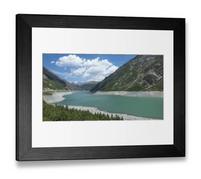 Framed Print : Lake Livingo, Alps, Italy. June 2017 Framed Print : Lake Livingo, Alps, Italy. June 2017