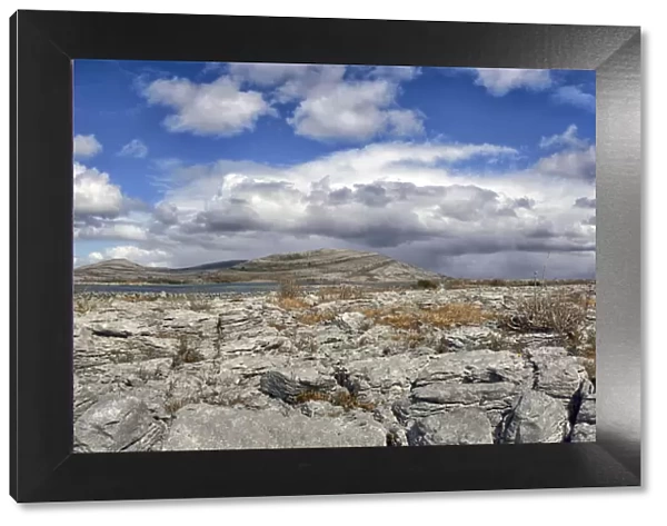 Limestone pavement at The Burren National Park, Lough Gealain, Mullaghmore, County Clare