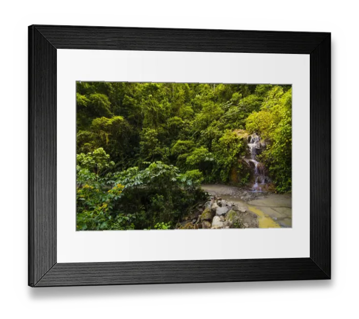 Framed Print : Manu Road with small waterfall, Manu National Park, Madre de Dios Peru. August 2013 Framed Print : Manu Road with small waterfall, Manu National Park, Madre de Dios Peru. August 2013