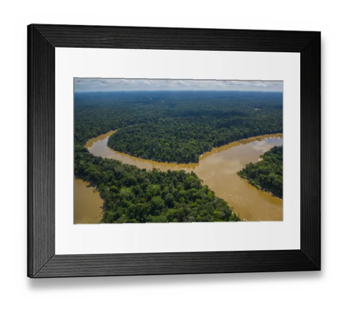 Framed Print : Aerial view of Mouth of the Yavari-Mirin River entering Yavari River and Amazon Rainforest Framed Print : Aerial view of Mouth of the Yavari-Mirin River entering Yavari River and Amazon Rainforest