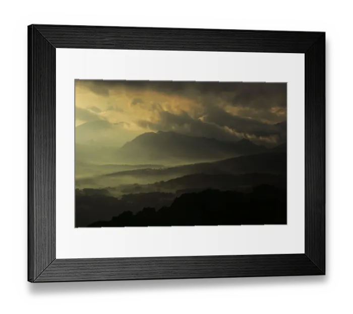 Framed Print : Fog in Grazalema Mountains, Sierra de Grazalema Natural Park, southern Spain, November 2014 Framed Print : Fog in Grazalema Mountains, Sierra de Grazalema Natural Park, southern Spain, November 2014