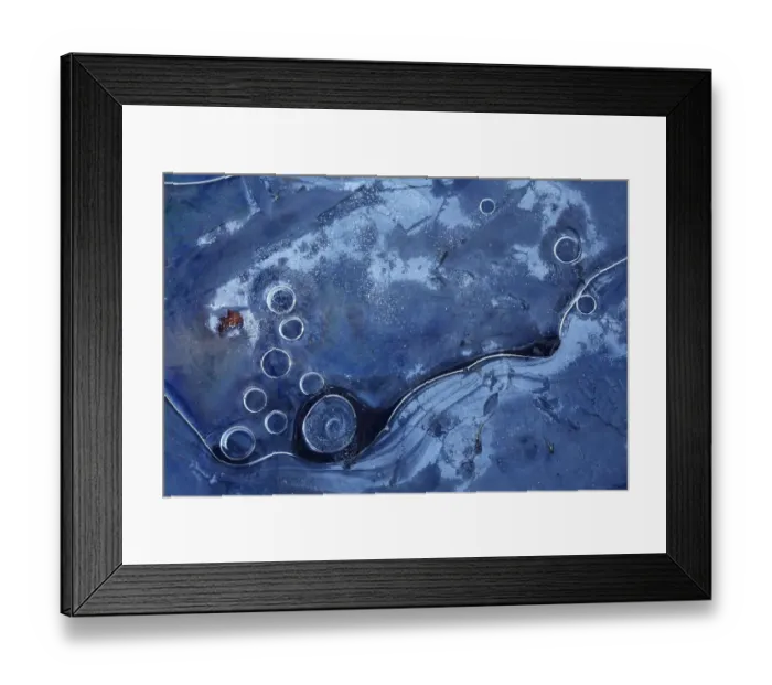 Framed Print : Air bubbles in ice, Sierra de Grazalema Natural Park, southern Spain, December Framed Print : Air bubbles in ice, Sierra de Grazalema Natural Park, southern Spain, December