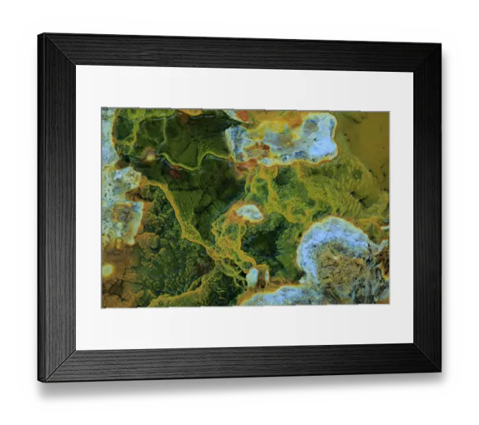 Framed Print : Close-up of mineral deposits near the Rio Tinto, Huelva, Andalusia, Spain, September 2016 Framed Print : Close-up of mineral deposits near the Rio Tinto, Huelva, Andalusia, Spain, September 2016