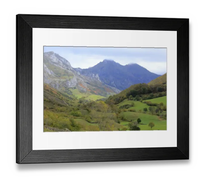 Framed Print : Autumn in Somiedo National Reserve, Cantabrian Mountains, Asturias, Spain. October