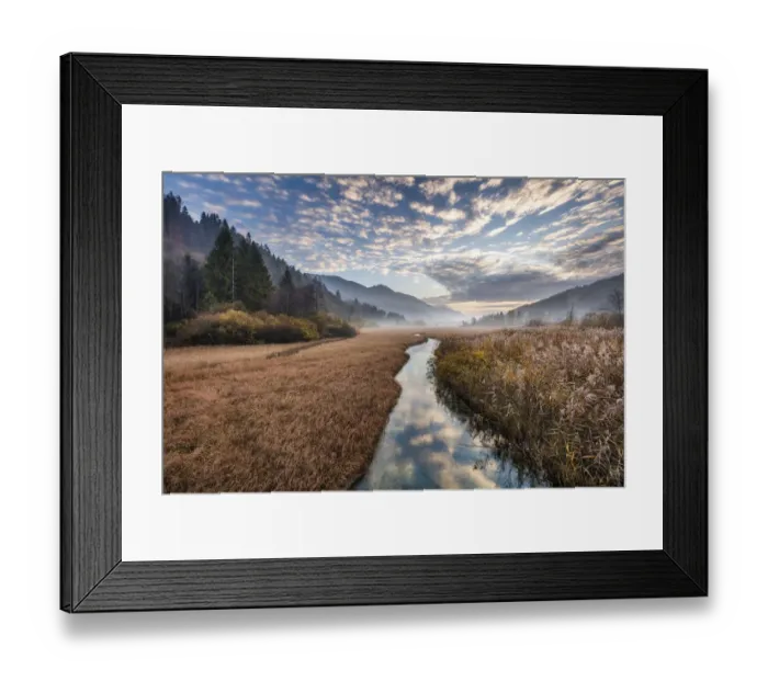 Framed Print : Sava Spring at dawn, Triglav National Park, Slovenia. October 2017 Framed Print : Sava Spring at dawn, Triglav National Park, Slovenia. October 2017