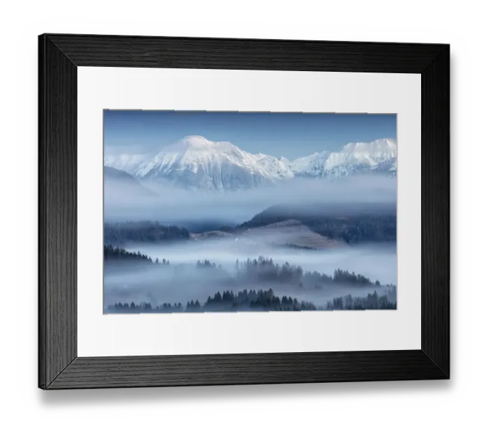 Framed Print : View towards the Kamnik Alps, Rantovse, Slovenia, February 2017 Framed Print : View towards the Kamnik Alps, Rantovse, Slovenia, February 2017