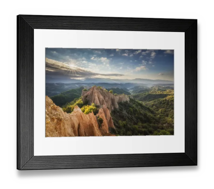 Framed Print : Sand Pyramids, Rozhen, Melnik, Bulgaria. October 2017 Framed Print : Sand Pyramids, Rozhen, Melnik, Bulgaria. October 2017