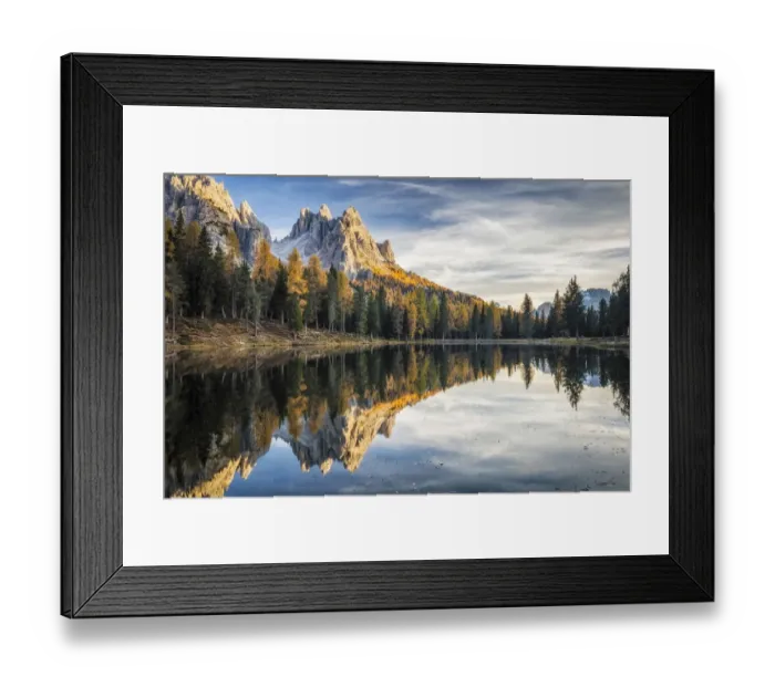 Framed Print : Lago d Antorno and Cadini, Dolomites, Italy, October 2017