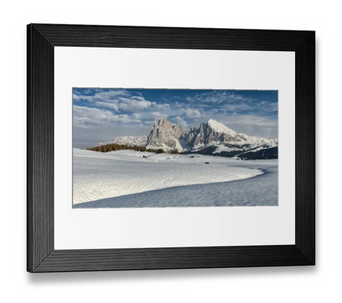 Framed Print : Landscape of Alpe di Siusi, Dolomites, Italy, March 2016 Framed Print : Landscape of Alpe di Siusi, Dolomites, Italy, March 2016