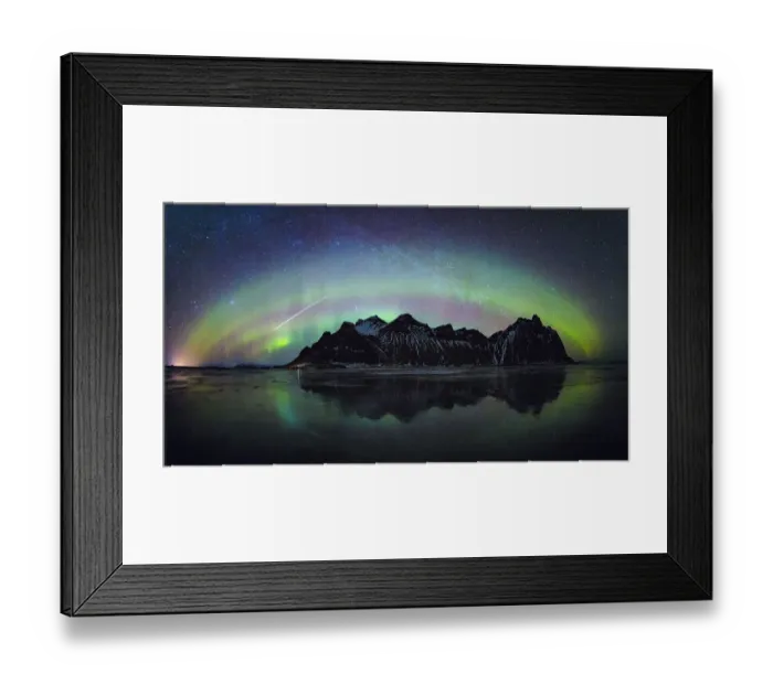 Framed Print : Aurora Borealis over Vestrahorn, Stokksnes, Hofn, Iceland. March 2018 Framed Print : Aurora Borealis over Vestrahorn, Stokksnes, Hofn, Iceland. March 2018