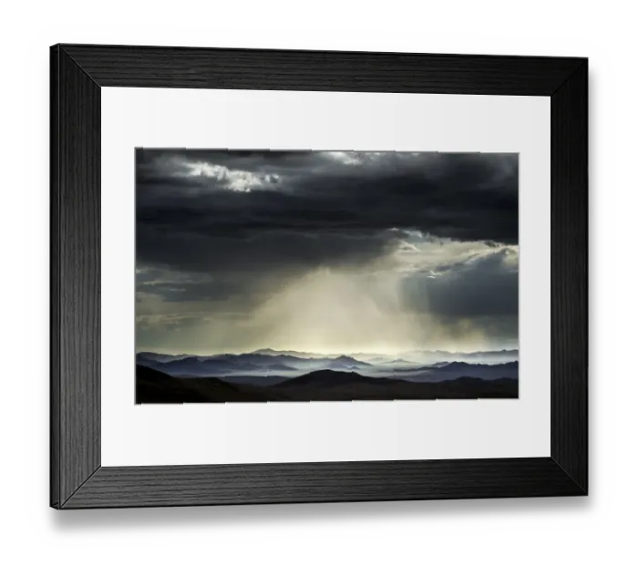 Framed Print : Clouds over steppe grassland, Altanbulag, Mongolia