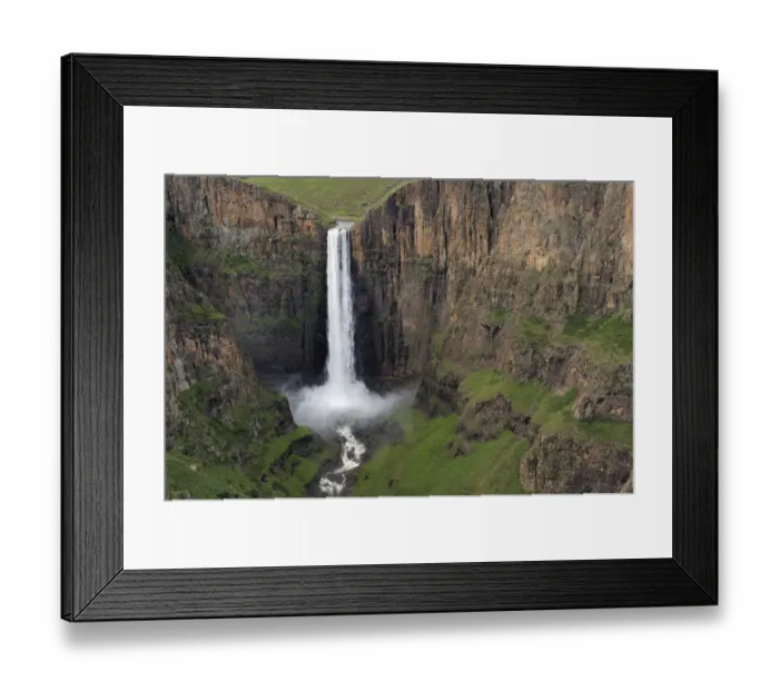 Framed Print : Aerial view of Maletsunyani falls Gorge, Lesotho Framed Print : Aerial view of Maletsunyani falls Gorge, Lesotho