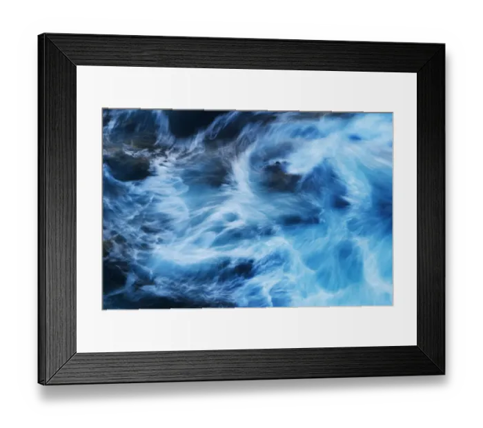 Framed Print : Abstract image of large sea swells hitting the rocks, Portuguese southwestern coast Framed Print : Abstract image of large sea swells hitting the rocks, Portuguese southwestern coast