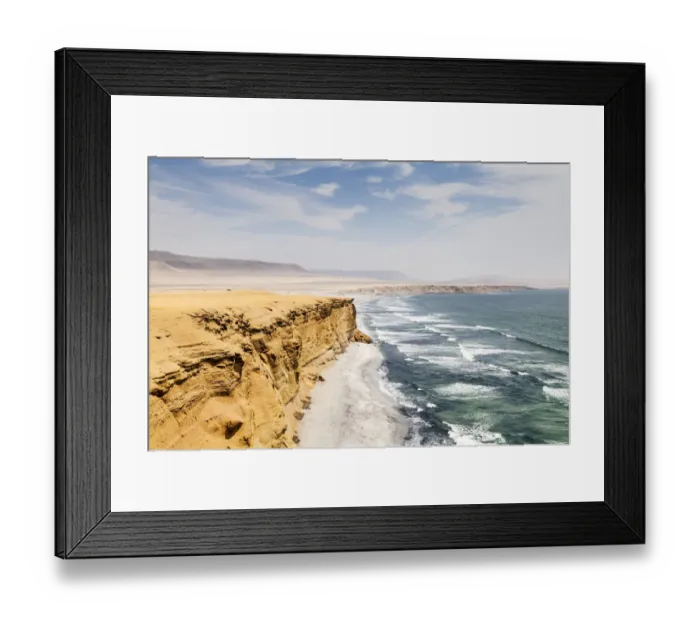 Framed Print : Paracas Beach, Paracas National Reserve, Ica Region, Peru. November 2013