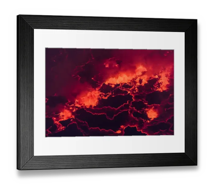 Framed Print : Lava Lake at night in the crater of Nyiragongo Volcano, Virunga National Park, North Kivu Province Framed Print : Lava Lake at night in the crater of Nyiragongo Volcano, Virunga National Park, North Kivu Province