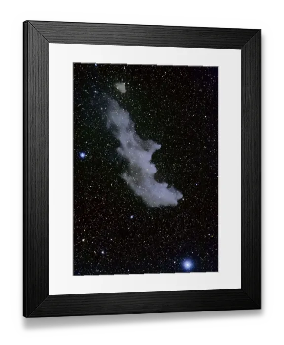 Framed Print : The Witch Head Nebula, IC 2118. If you reverse the image 180 degrees, you can readily Framed Print : The Witch Head Nebula, IC 2118. If you reverse the image 180 degrees, you can readily
