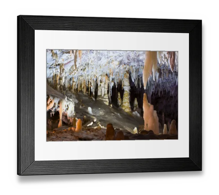 Framed Print : Stalactites and stalagmites, El Soplao Cave, Cantabria, Spain, Europe Framed Print : Stalactites and stalagmites, El Soplao Cave, Cantabria, Spain, Europe