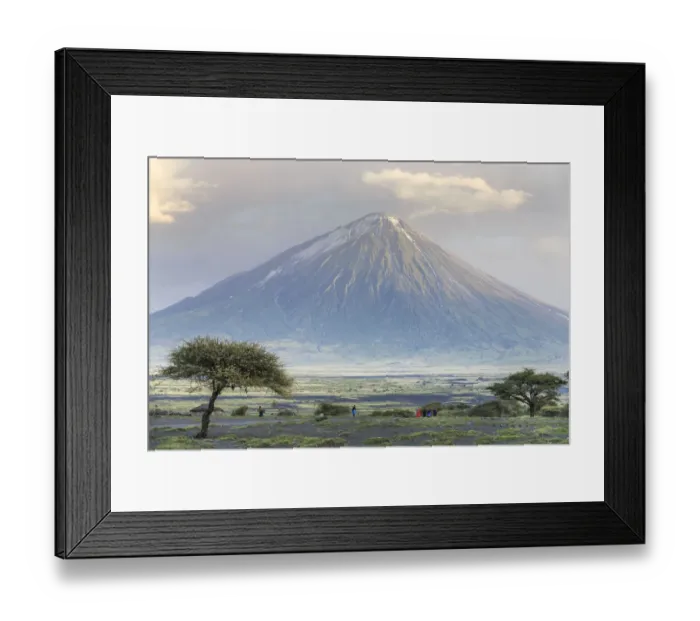 Framed Print : Ol Doinyo Lengai, an active volcano held in high esteem and known locally as Framed Print : Ol Doinyo Lengai, an active volcano held in high esteem and known locally as