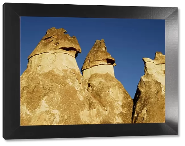 Pinnacles, also known as fairy chimneys or hoodoo, Love Valley. Goreme National Park